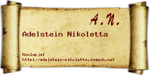 Adelstein Nikoletta névjegykártya