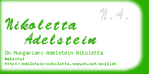 nikoletta adelstein business card